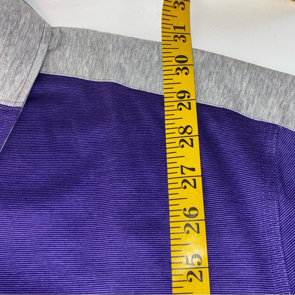 Bugatchi Men's Purple and Gray 1/4 Zip Golf Polo NWT - Picture 7 of 9